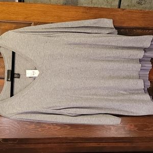 Plus size pleated back sweater